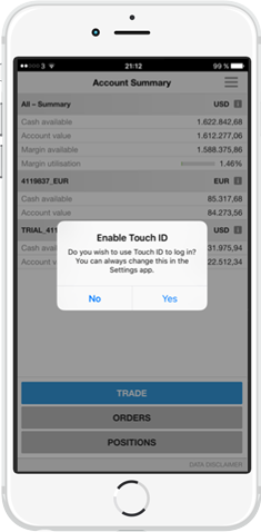 Saxo Bank_Touch ID